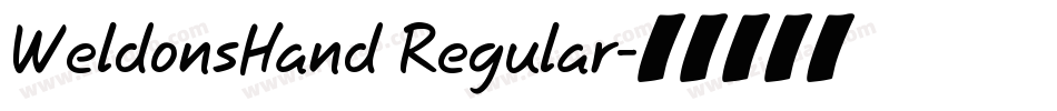 WeldonsHand Regular字体转换
